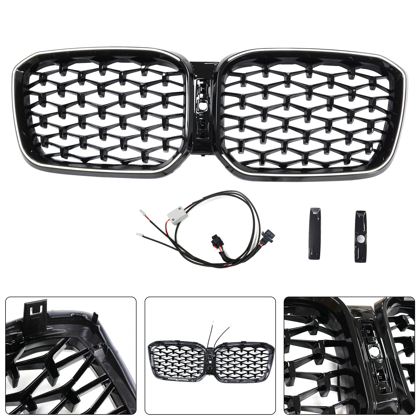 Griglia a rene paraurti anteriore nero lucido BMW X3 G01 X4 G02 2022-2025
