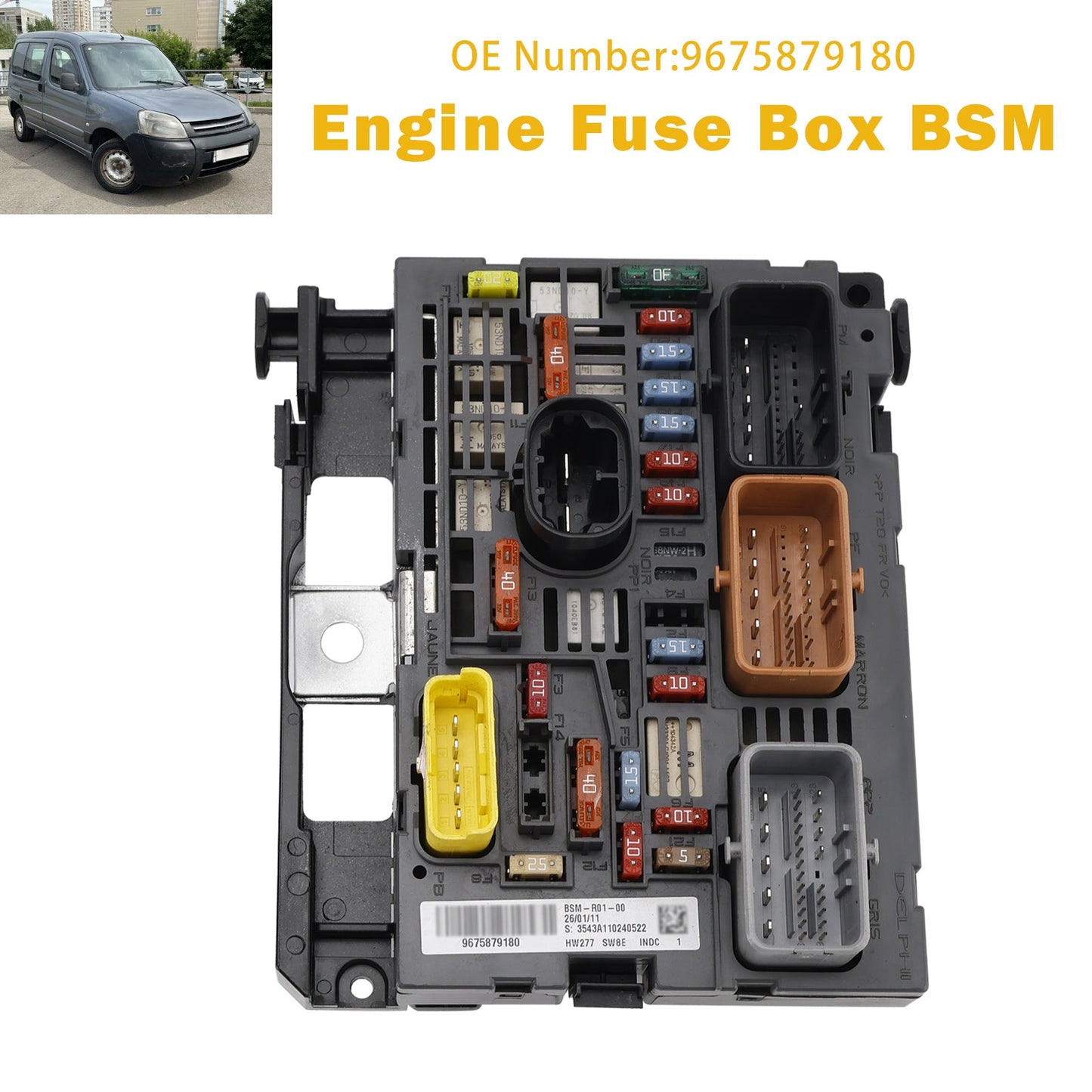 Scatola fusibili motore Peugeot Partner 2008-2019 BSM 9675879180