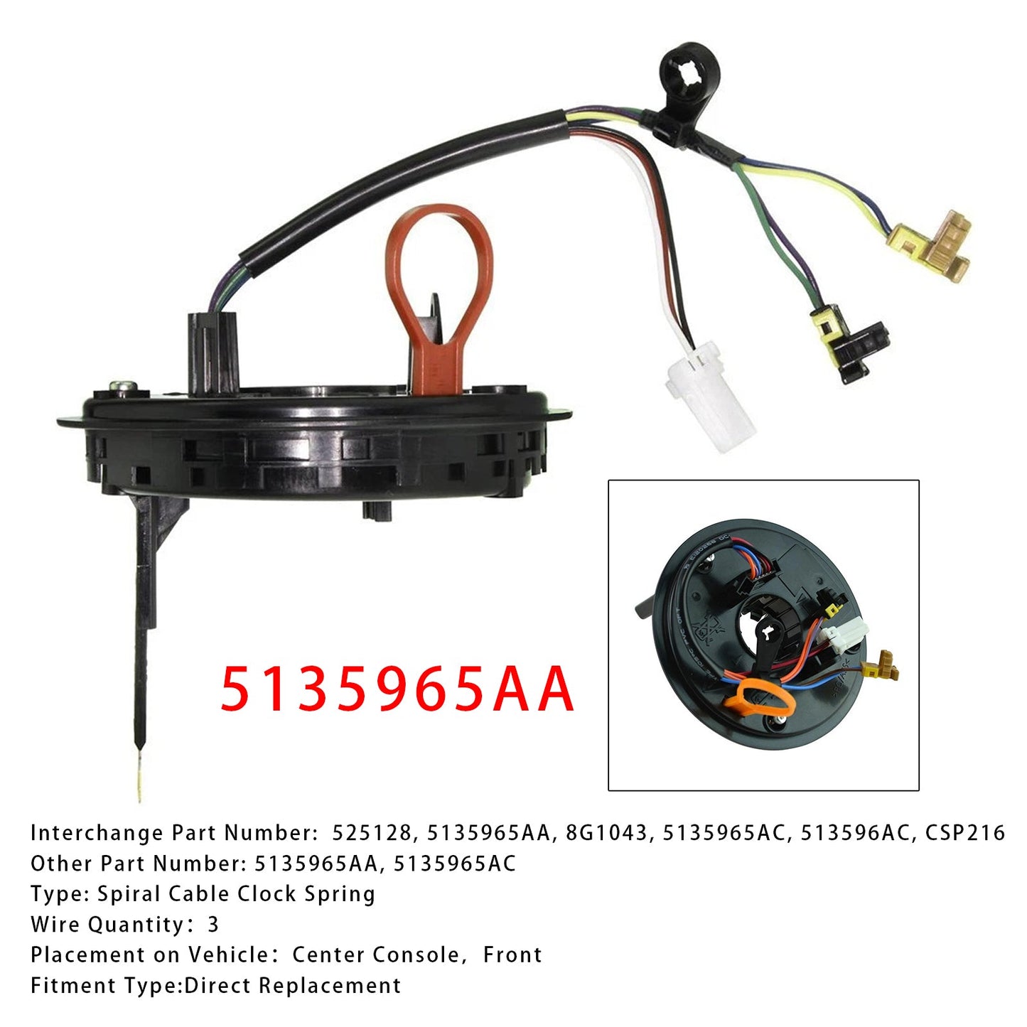 Molla per orologio con cavo a spirale 5135965AA per Dodge Charger Magnum Chrysler 300 05-08