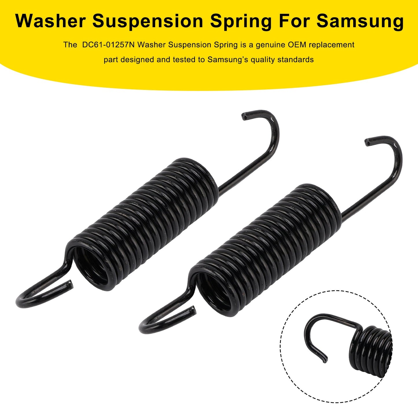 2 pezzi DC61-01257N Molla di sospensione per lavatrice Samsung sostituisce 592-49396 592-49474