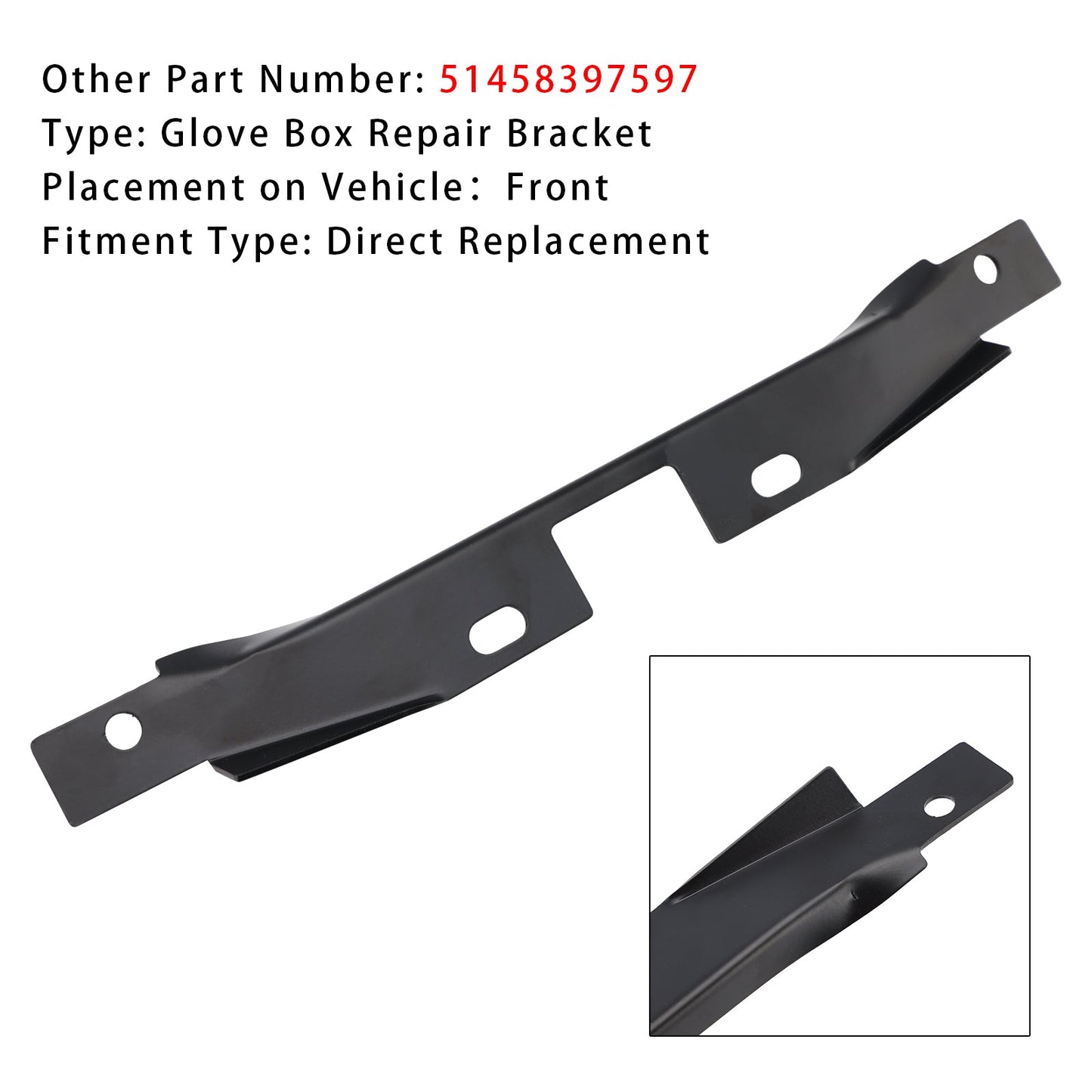 Staffa di riparazione del vano portaoggetti BMW Z3 SERIE S52 S54 M52 M54 M44 1996-2002 51458397597