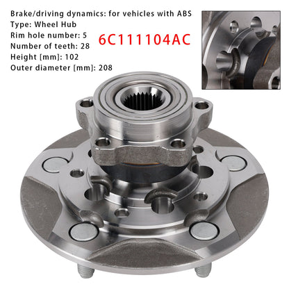 Ford Transit Tourneo FB Mozzo ruota anteriore a 5 fori da 160 mm, entrambi i lati 6C111104AC