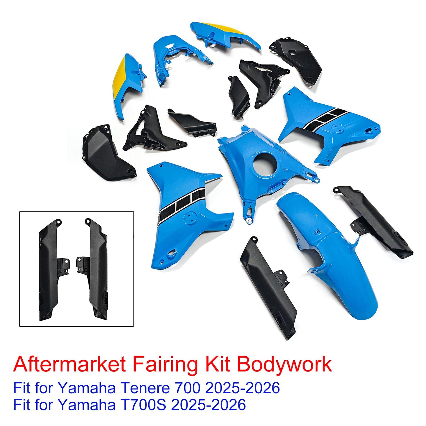 Kit di carene stampate a iniezione per Yamaha Tenere 700 T700S 2025-2026