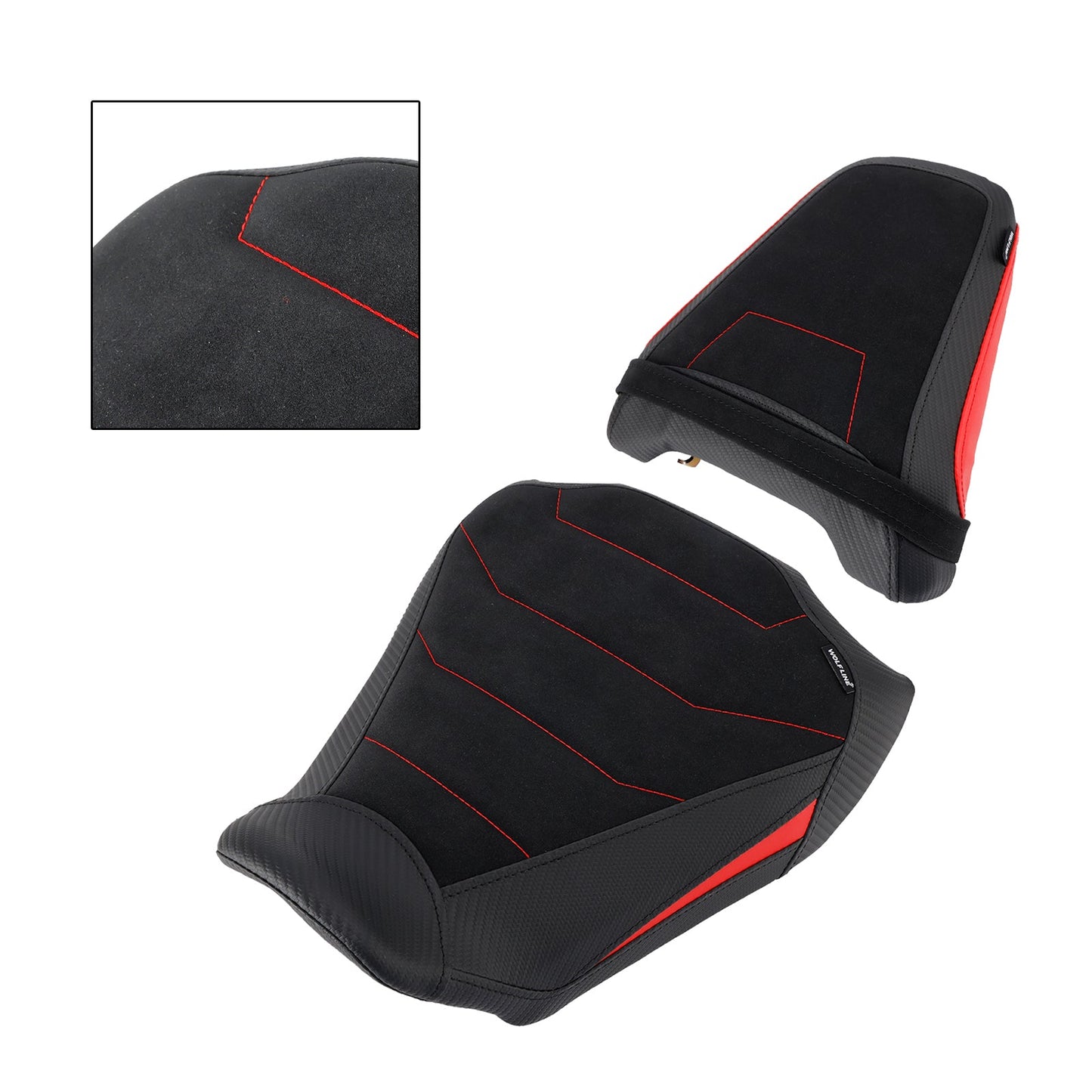 2024-2025 Per Honda Cb650R Cbr650R Parte anteriore inferiore con sedile posteriore conducente passeggero Rosso2