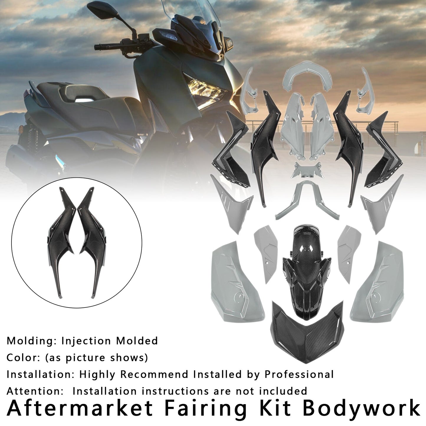 Kit carenatura carrozzeria iniezione Yamaha X-MAX 300 XMAX 2023-2024