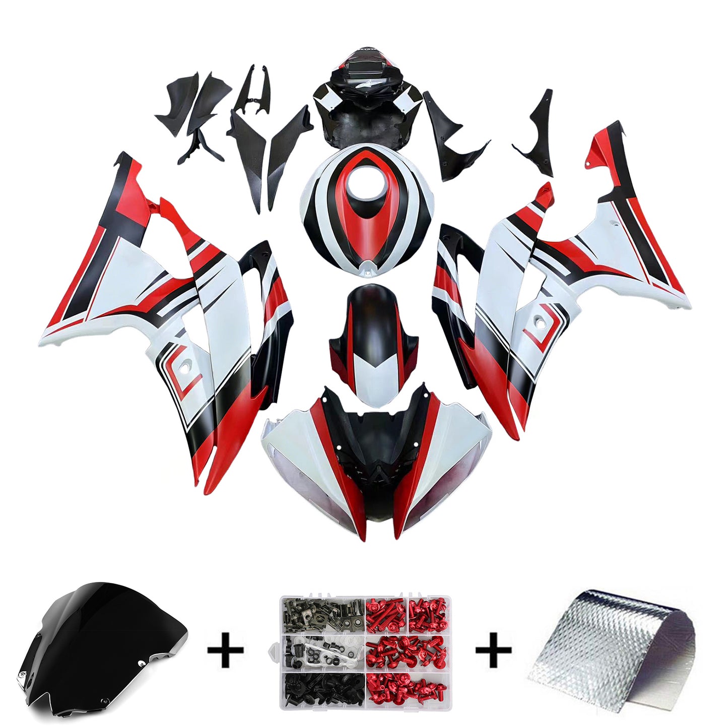 Kit carena iniezione carrozzeria in plastica ABS adatta per Yamaha YZF 600 R6 2008-2016