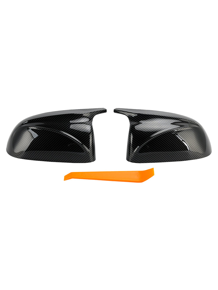 Copri specchietti retrovisori esterni in fibra di carbonio lucida per BMW x3/x4/ix3 2018-2022, 2 pezzi