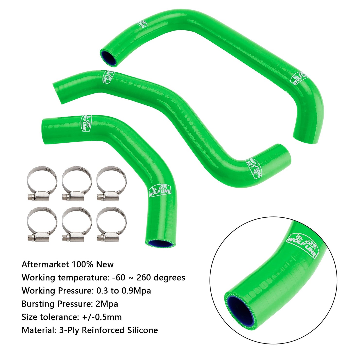 Tubo flessibile del liquido di raffreddamento del radiatore in silicone Kawasaki ZX10R ZX-10RR 2021-2025