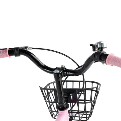 16 pollici di bici da bici per bambini sedile regolabile in bicicletta con ruote ausiliarie