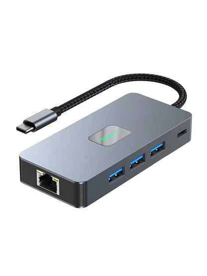 9 in 1 TYPE-C a RJ45 (Gigabit) + USB 3.0*3 + HDMI + dati USB-CS + PD100W + SD/TF per iPad Pro
