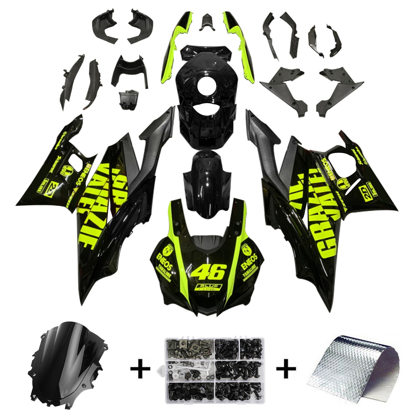 Kit carenatura BODYWORK ABS di plastica per Yamaha YZF R3 R25 2022-2024