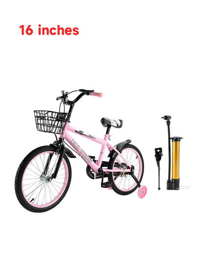 16 pollici di bici da bici per bambini sedile regolabile in bicicletta con ruote ausiliarie
