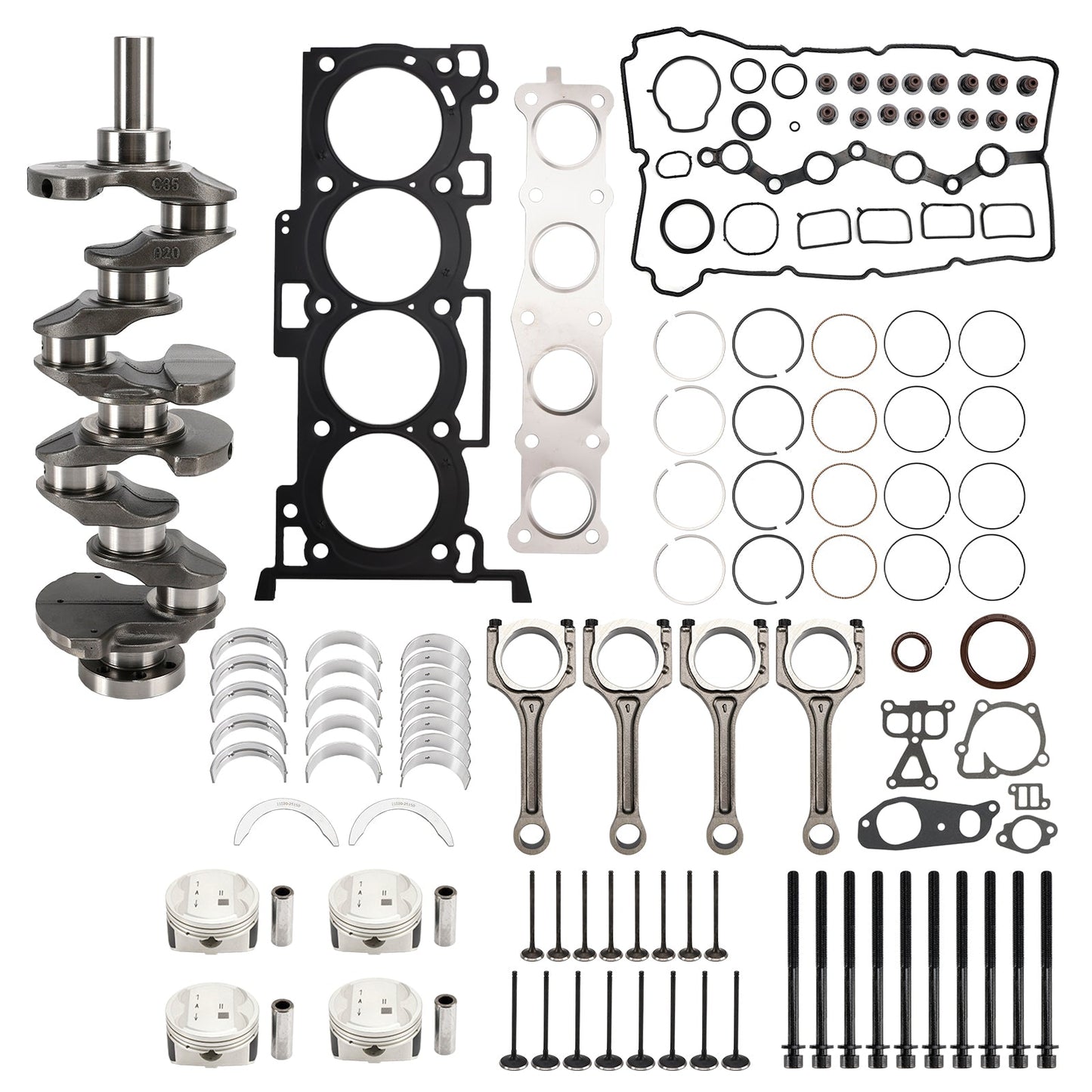 Kit di revisione e ricostruzione del motore Hyundai Santa Fe 2006-2012, bielle dell'albero motore 23111-2G010