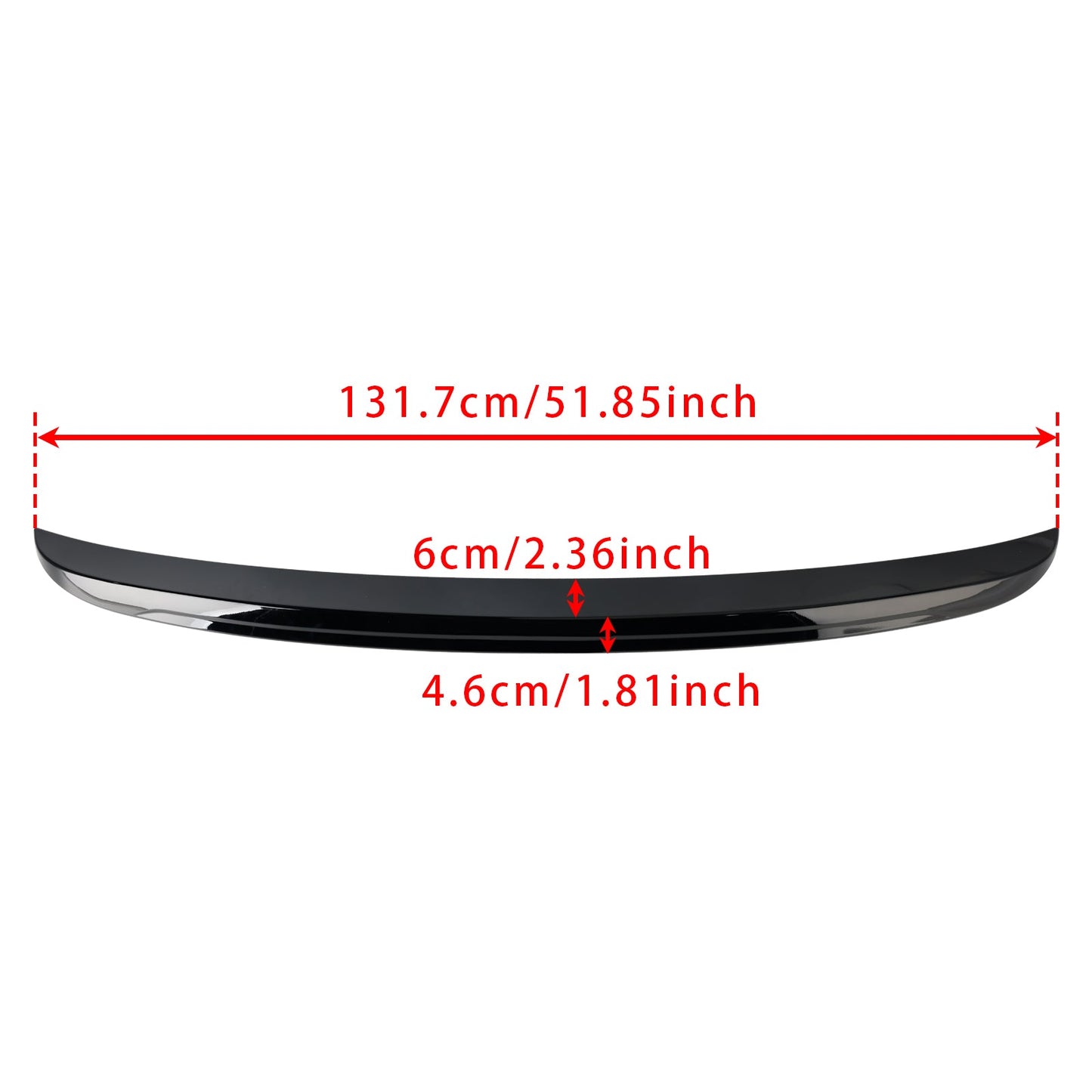 Spoiler posteriore nero lucido per BMW Serie 5 E60 M5 M5 Style 2003-2010