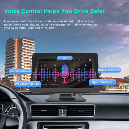 Lettore multifunzione CarPlay da 7 pollici, Apple AirPlay, Android, telecamera di proiezione