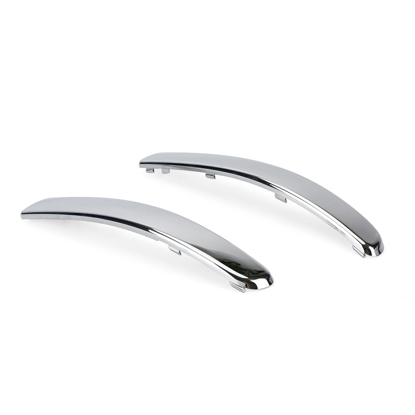 Crome Sinistra+Destra Coppia anteriore Bumper Lower Grill Moulding Trim per Fiat 500 2007-2015