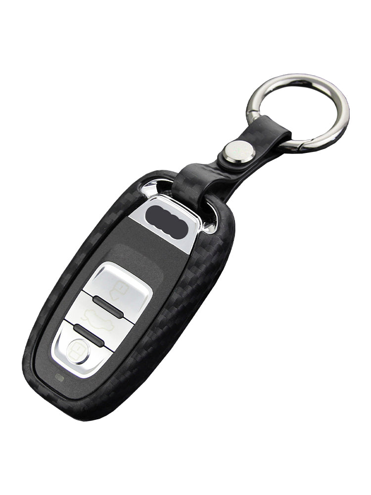 Custodia in pelle e silicone per chiave auto con fibbia per Audi