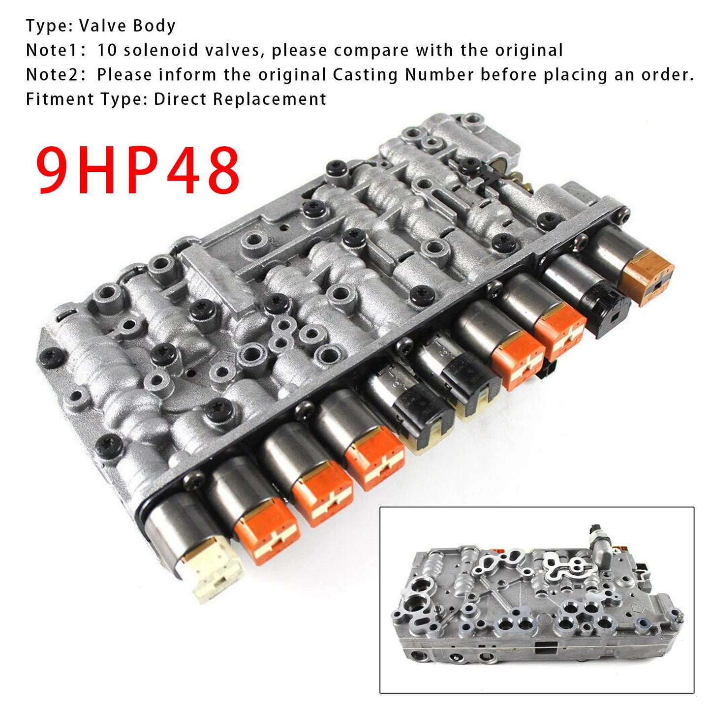 2013-2015 Chrysler Jeep Cherokee (KL) FWD L4 2.4L V6 3.2L 9HP48 Corpo valvola trasmissione 10 solenoidi 9 velocità