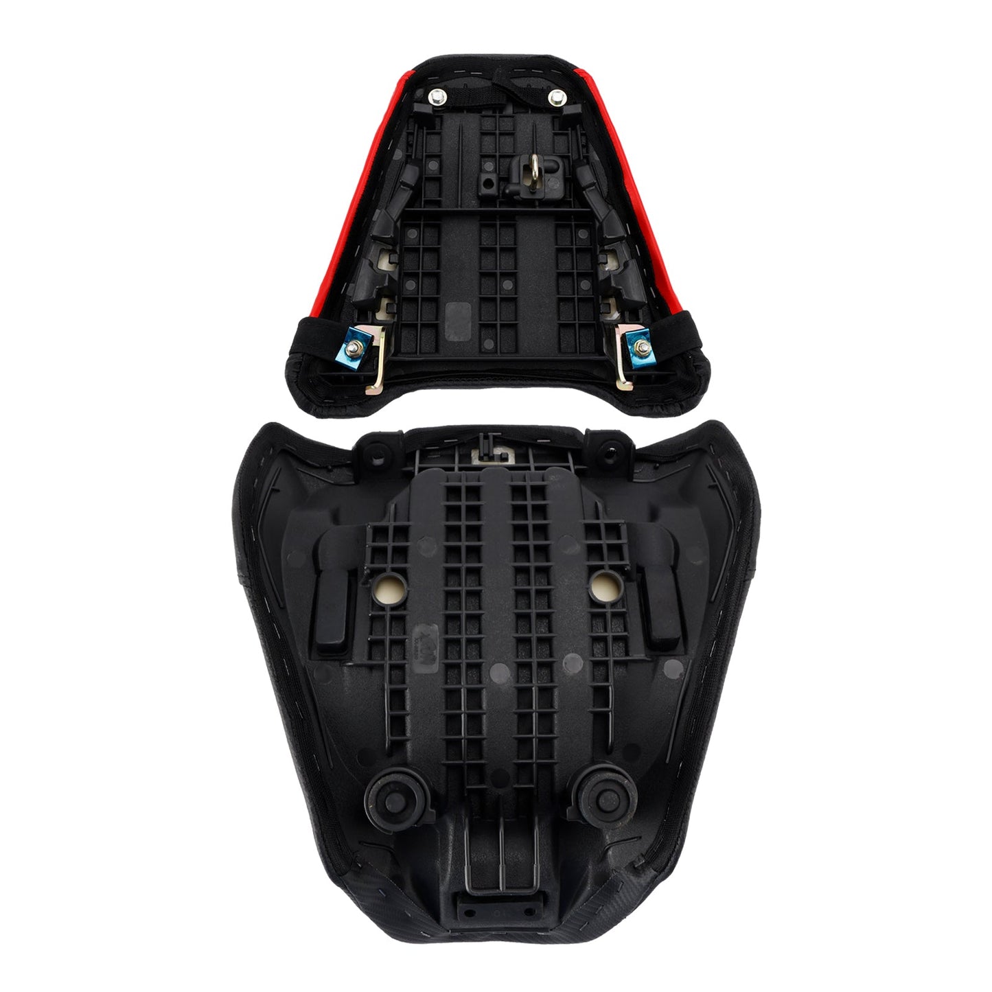 Kit cuscini passeggero Raider anteriori e posteriori per Honda CB650R CBR650R 2024-2025, colore rosso.