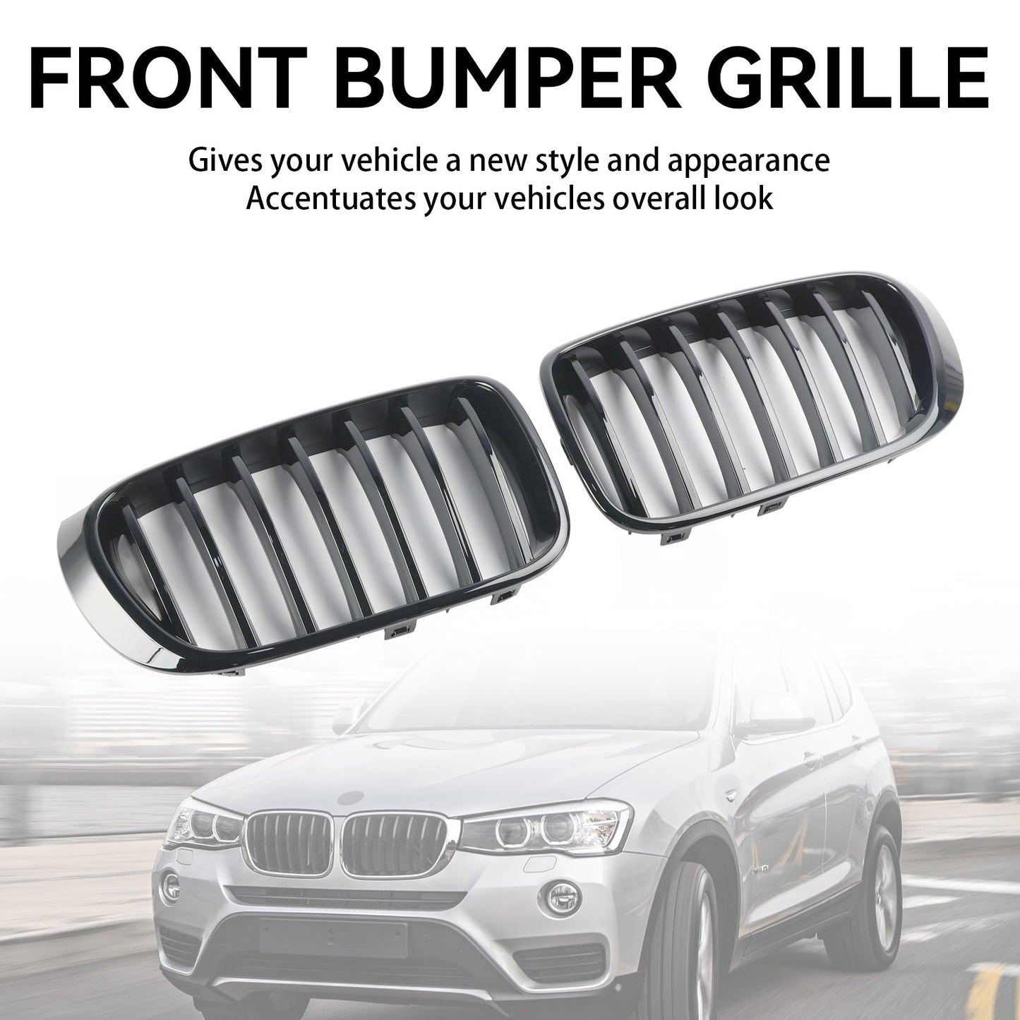 Griglia per rene paraurti anteriore nera lucida BMW X4 F26 2014-2017 51117338571