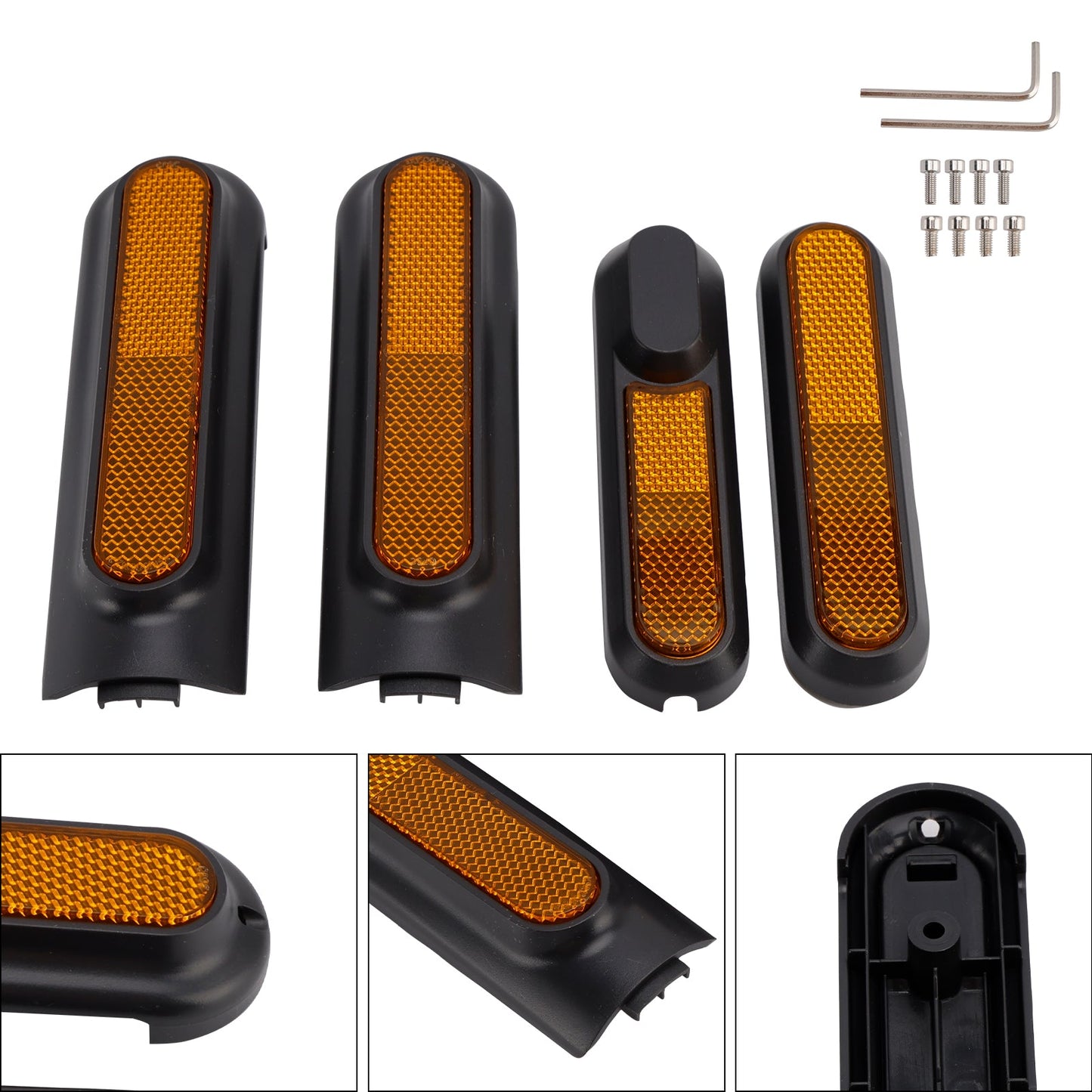 Set di 4 coperture laterali per scooter con catarifrangente posteriore per Xiaomi 4 Pro (1a generazione)