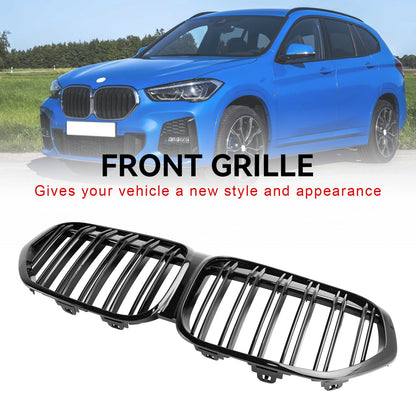 Griglia a rene anteriore nera lucida per BMW X1 F48 F49 2019-2021