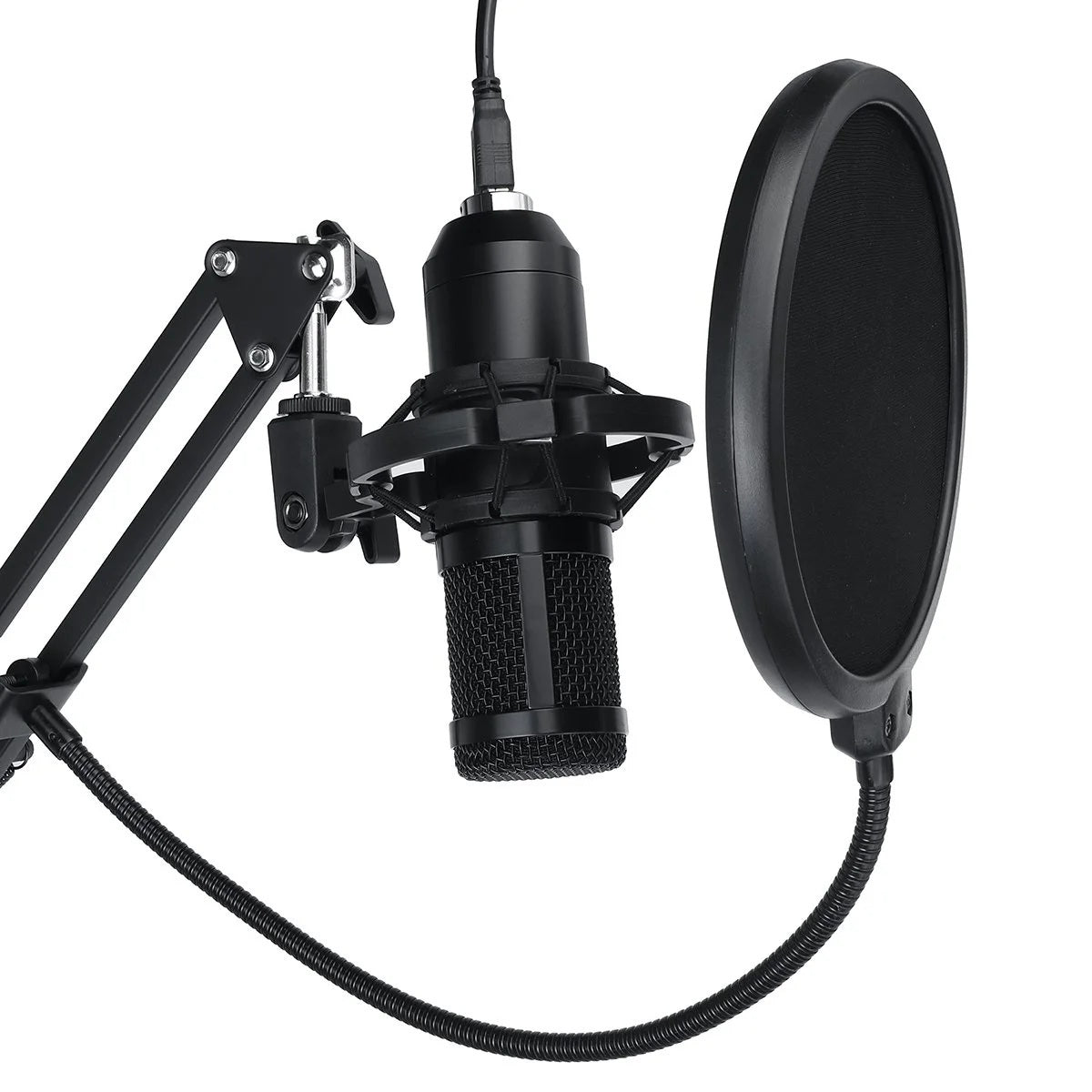 Microfono a condensatore USB BM800 per PC, kit microfono da studio, canto e streaming.