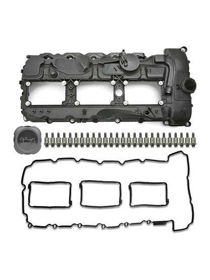 Coperchio valvola BMW F25 X3 xDrive35i 3.0T 2011–2017 con guarnizione+tappo 11127570292