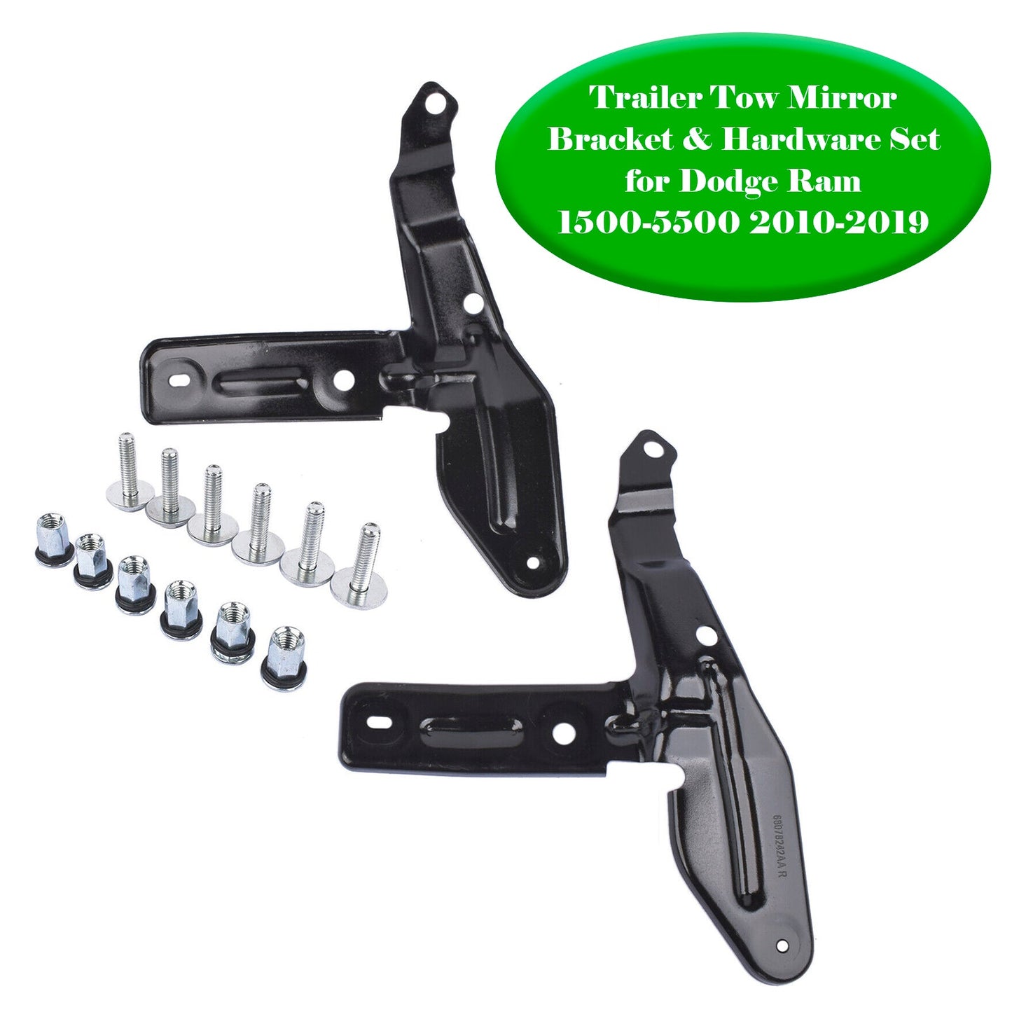 Staffa e set di ferramenta per specchietto retrovisore per rimorchio Dodge Ram 4500 2011-2016 68078243AA 68078242AA