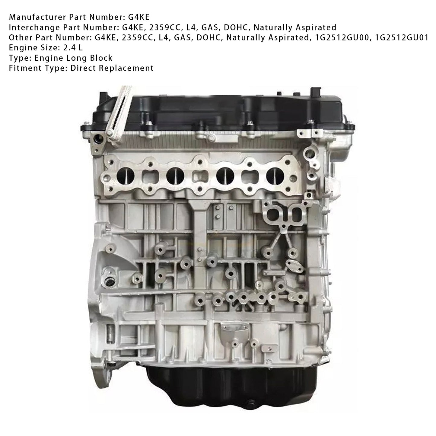 Gruppo motore G4KE a blocco lungo per Hyundai Santa Sonata Tucson 2.4L 2007-2021