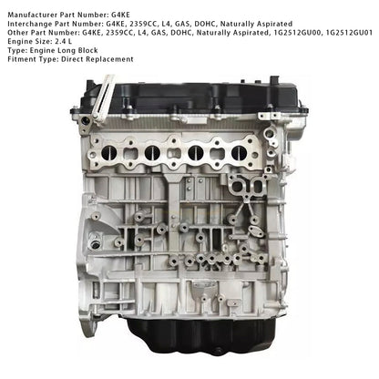 Gruppo motore G4KE a blocco lungo per Hyundai Santa Sonata Tucson 2.4L 2007-2021
