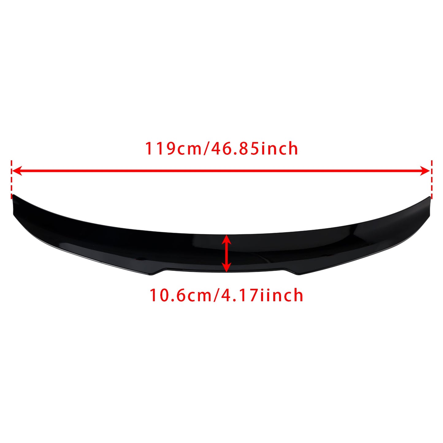 Spoiler posteriore nero lucido per BMW Serie 3 E92 06-13 Coupé PSM Style