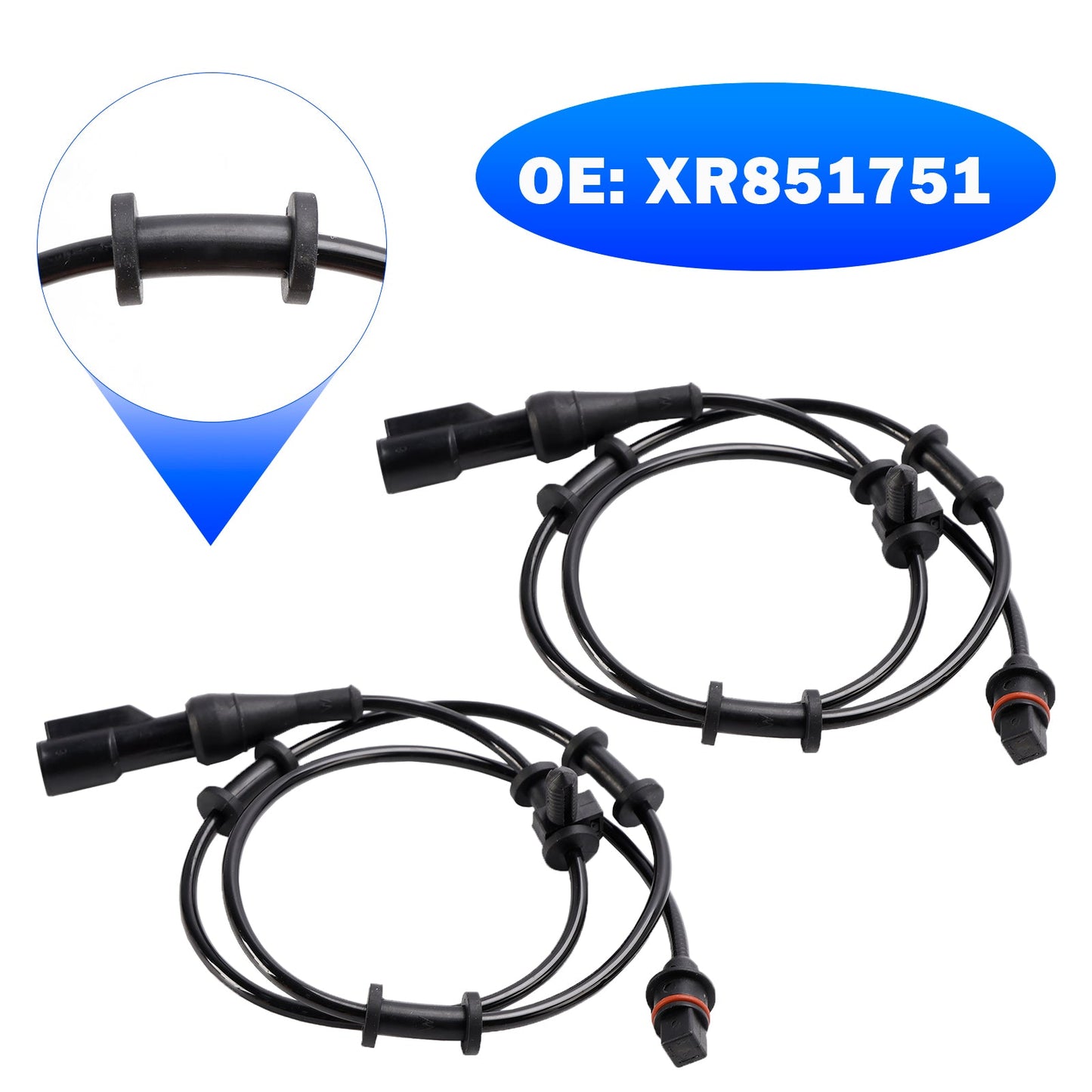 2X Sensori di velocità della ruota anteriore ABS XR851751 per JAGUAR XF X250 3.0D 09-15