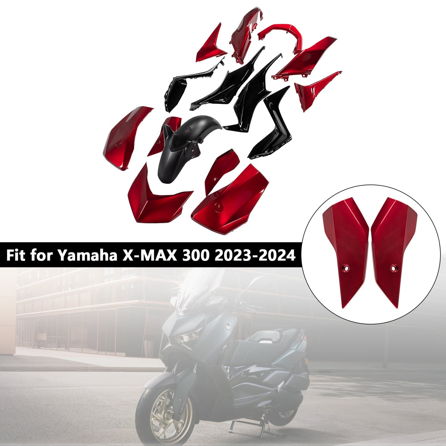 Kit carenatura carrozzeria ABS iniezione Yamaha X-MAX 300 XMAX 2023-2024 11#