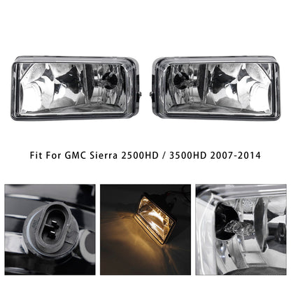 Coppia di fari fendinebbia anteriori con lampadine per Chevy Silverado 2007-2013, lenti trasparenti