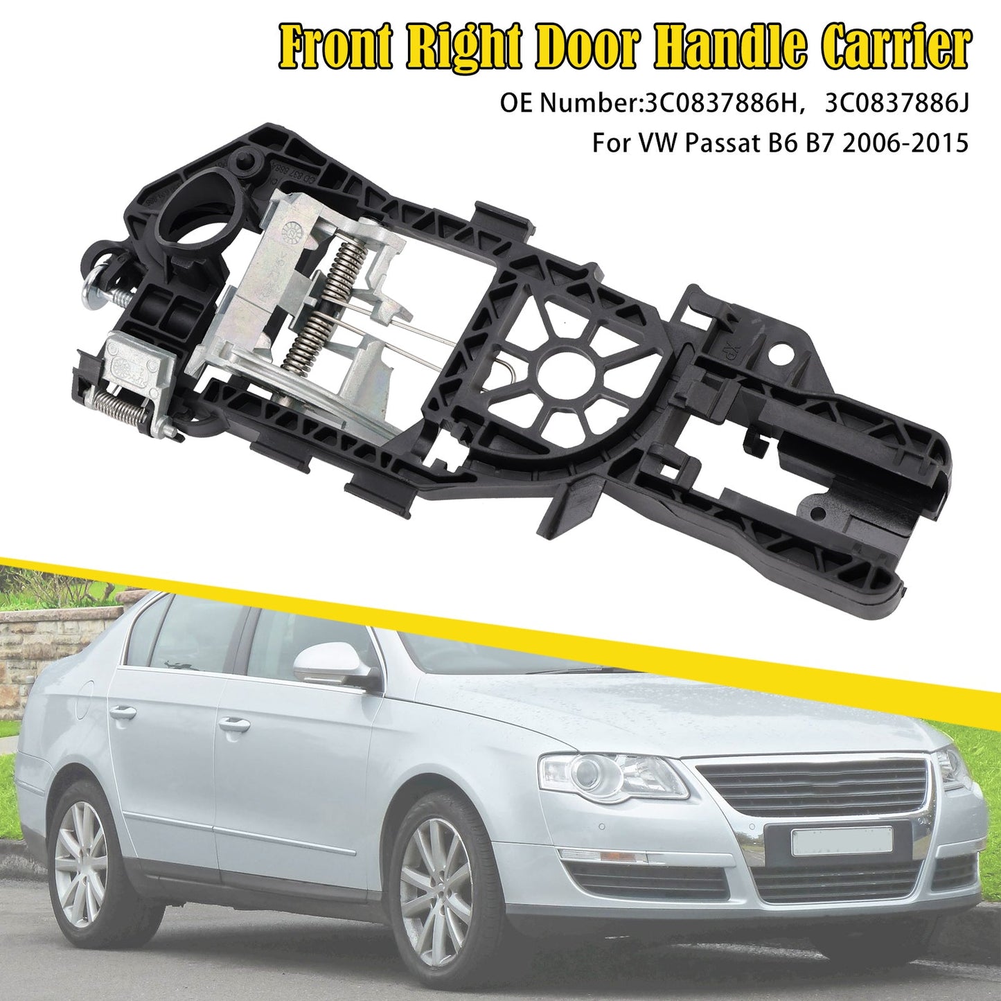 Supporto maniglia portiera anteriore destra VW Passat B6 B7 2006-2015 3C0837886H