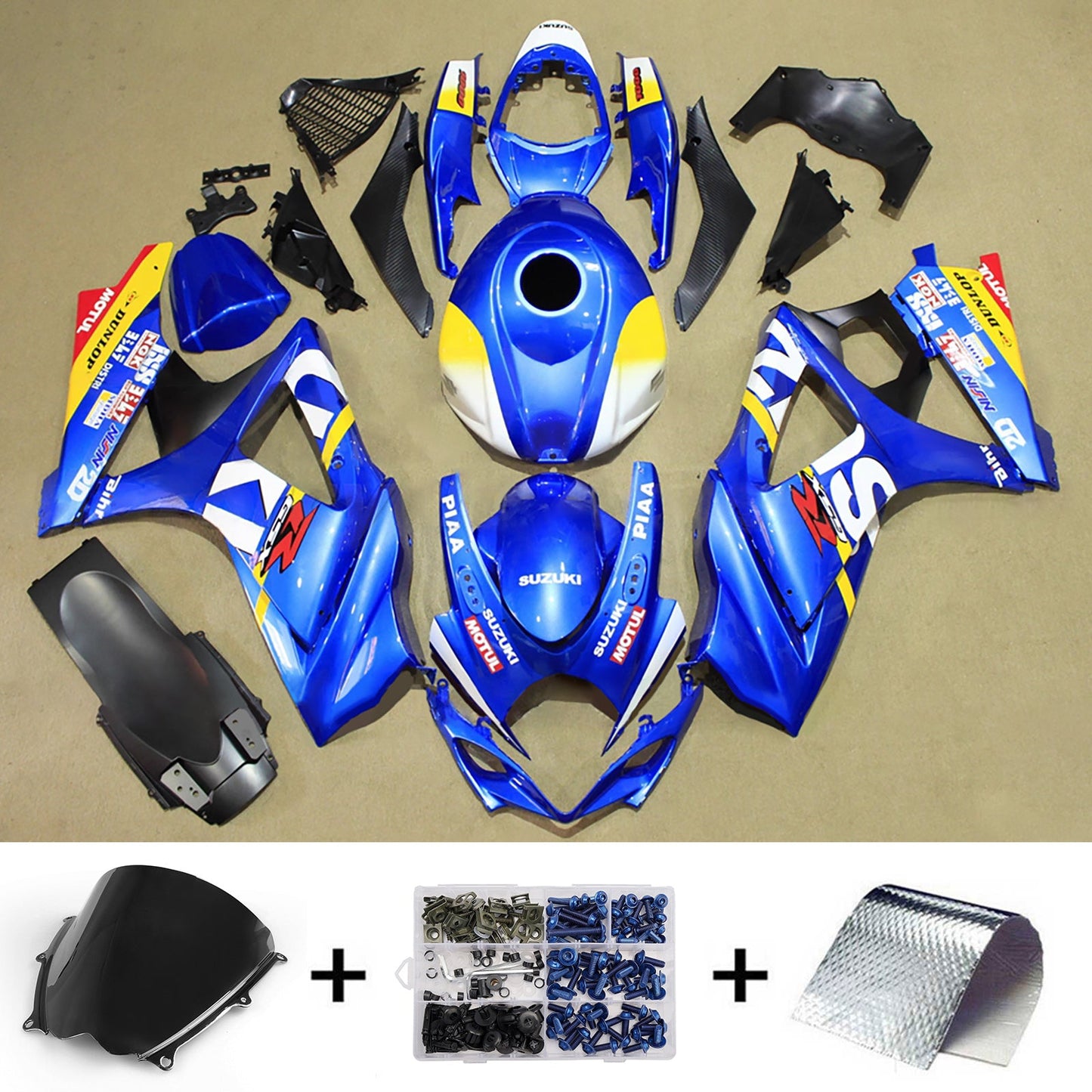Kit carenatura iniezione plastica ABS per Suzuki GSXR1000 2007-2008 K7