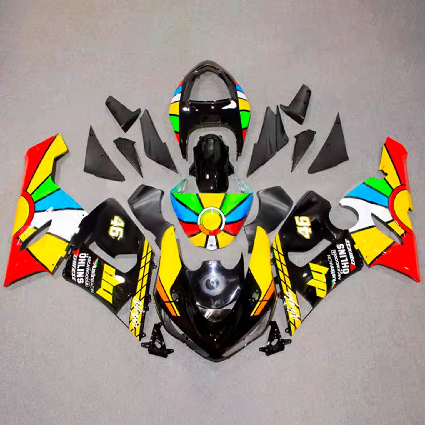 Kit carenatura iniezione in plastica ABS adatto per Kawasaki ZX6R 636 2005-2006
