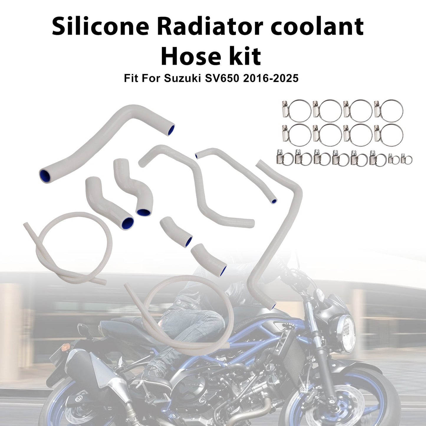 Tubo flessibile del liquido di raffreddamento del radiatore in silicone Suzuki SV 650 SV650 2016-2025