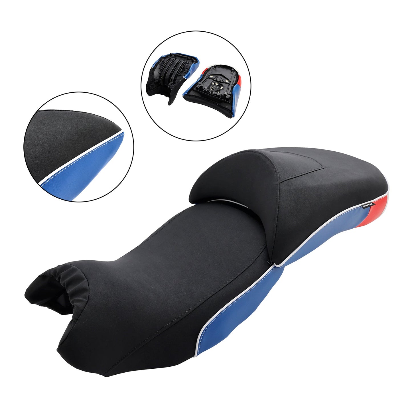 Sella passeggero completa per BMW R1250GS/GS ADV 2019-2023, blu