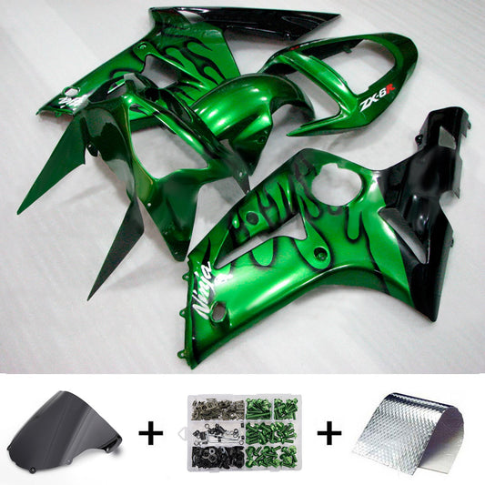 Kit carenatura iniezione in plastica ABS adatto per Kawasaki ZX6R 636 2003-2004