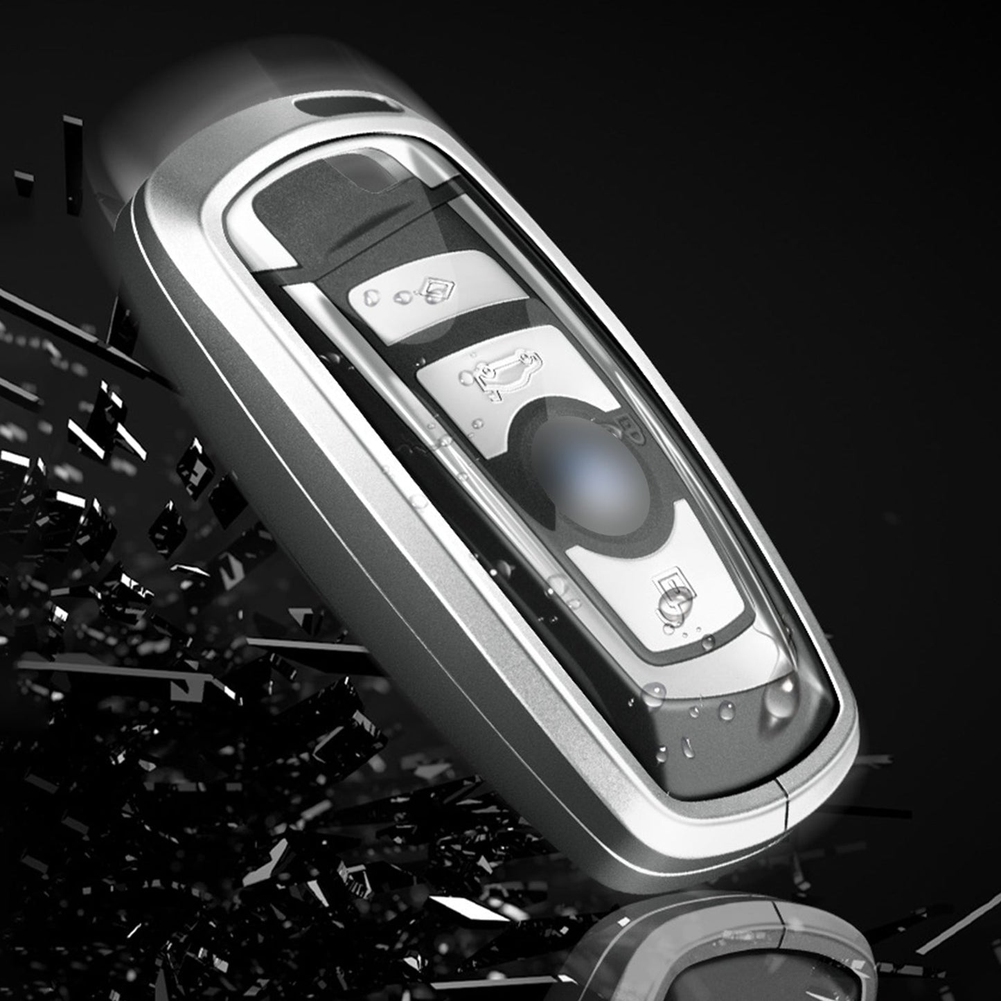Custodia per chiave auto in TPU nero in lega di alluminio con fibbia per BMW X3 X1 X5