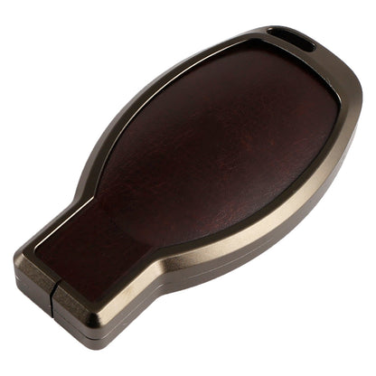 Custodia in lega di alluminio TPU marrone per chiave auto Benz GLC GLK CLS GLA CLA AMG