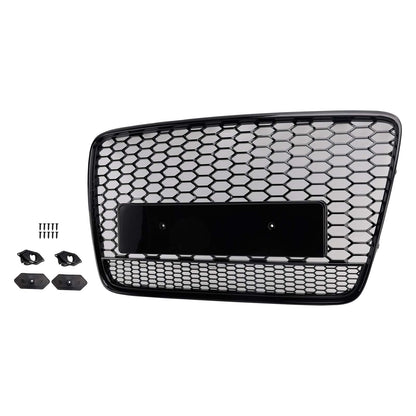 Griglia di ventilazione del radiatore per paraurti anteriore, colore nero lucido, compatibile con Audi Q7 2005-2015.