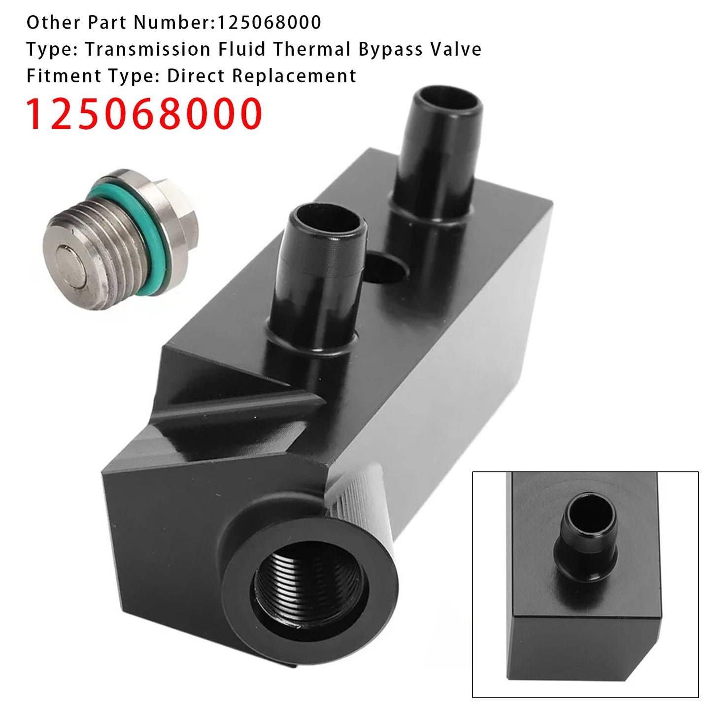 Valvola di bypass termico del fluido di trasmissione GM Silverado/Sierra 6L80 2014-2018 125068000