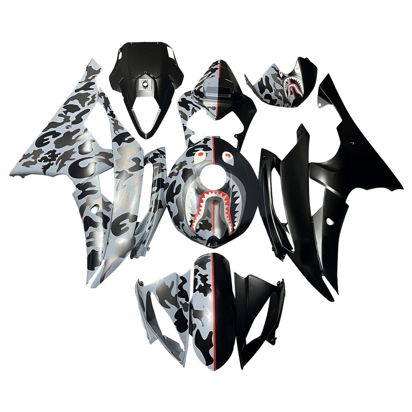 Kit carenatura iniezione plastica ABS per Yamaha YZFR6 YZF-R6 2008-2016