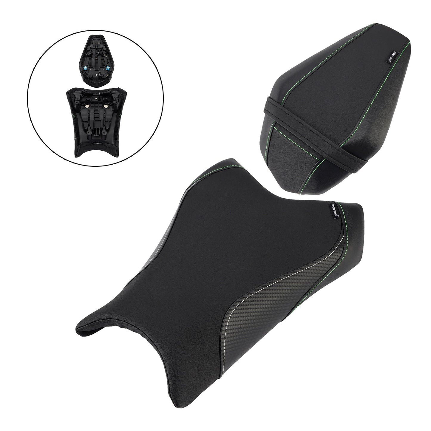 2024-2025 Per BMW R1300GS R 1300 GS Parte anteriore inferiore con sedile posteriore conducente passeggero nero2