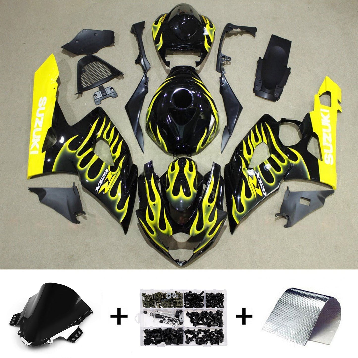 Kit carenatura iniezione plastica ABS per Suzuki GSXR1000 2005-2006 K5