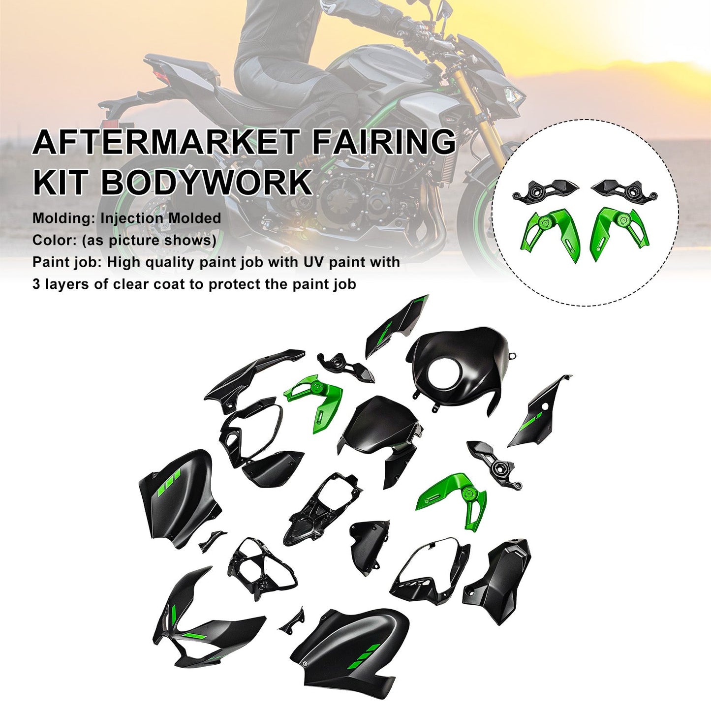 Kit di carene stampate a iniezione per Kawasaki Z900 2025-2026