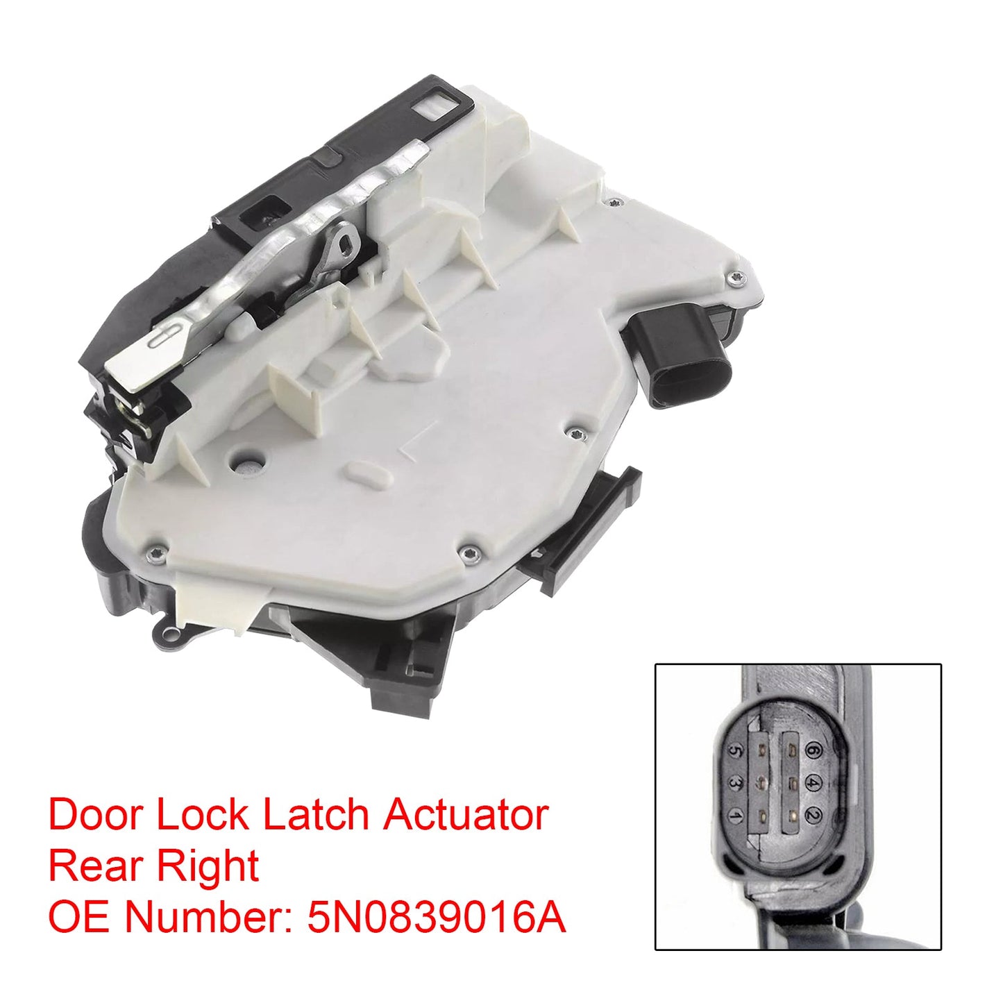 Attuatore serratura porta posteriore destro 5N0839016A per VW Tiguan CC Amarok